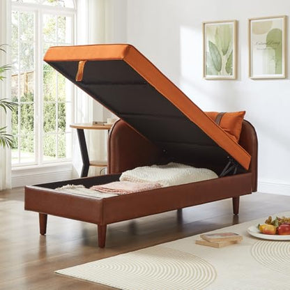 65'' Chaise Lounge with Storage Space, Oversized Indoor Recliner, view 3