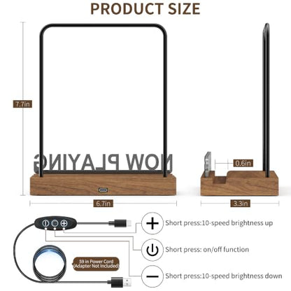 Now Playing Vinyl Record Stand, Light Up Vinyl Record Display Stand, view 3