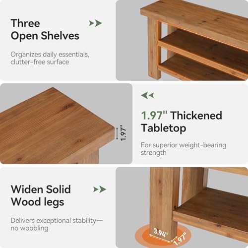 63" Solid Wood TV Stand for 55/60/65/75 Inch TVs, view 7