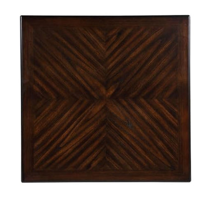 New Classic Furniture Gia Wood and Polyester Fabric 48" Counter Dining Room Table Set for 4 - Brown Cherry