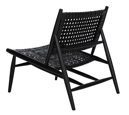 Safavieh Home Soleil Natural and White Leather Woven Accent Chair