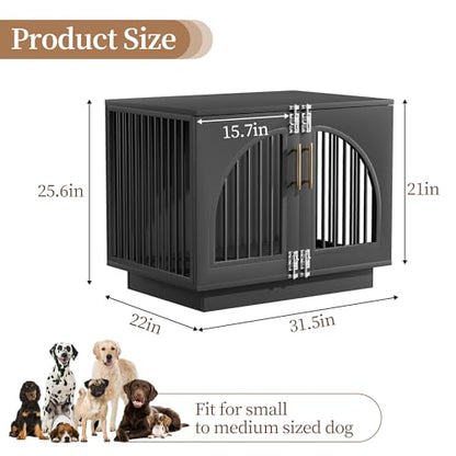 Wooden Dog Crate Furniture End Table, view 3
