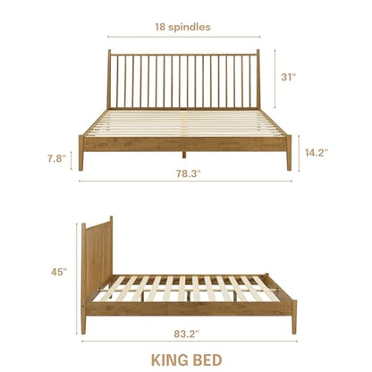 Inno Wooden Bed Frame with Headboard, view 3
