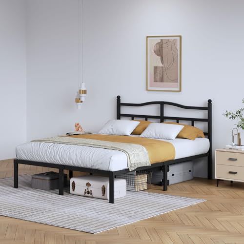Metal Bed Frame with Headboard, view 4
