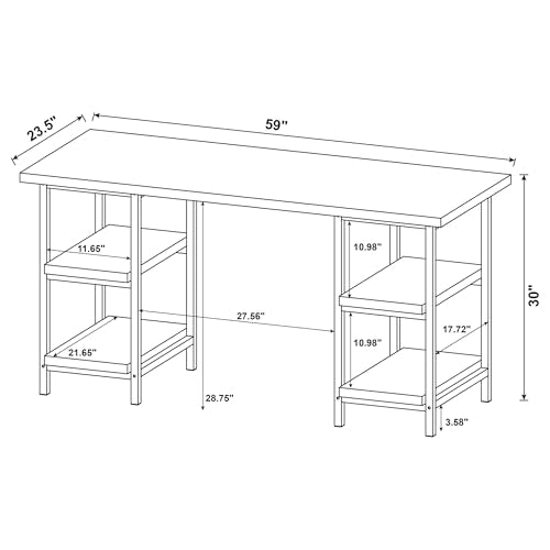 Coaster Home Furnishings – Kemper – Metal & Engineered Wood – 59-Inch Farmhouse, view 4