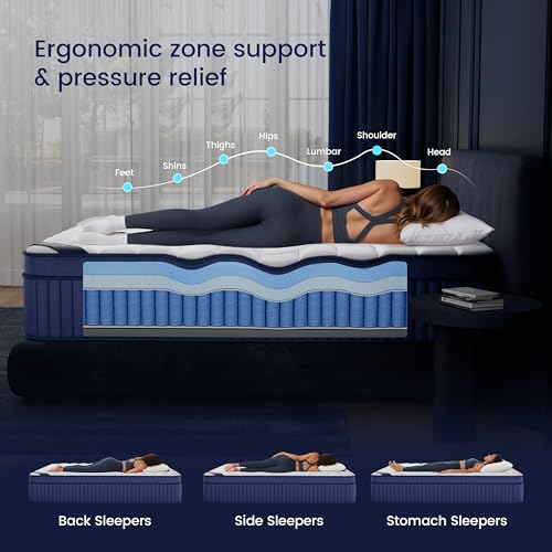 Queen Mattress, 2026 Upgraded Luxury 16 inch Queen Size Mattress in a Box, view 3