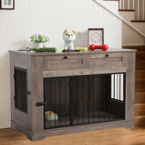 Large Dog Crate Furniture-Decorative Heavy Duty Dog Cage Indoor, view 2