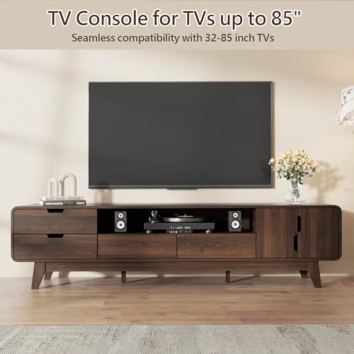 75" TV Stand, Mid Century Modern TV Stands for TVs up to 85 inch, view 4