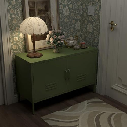 Metal Storage Cabinet, Metal Cabinet with Doors and Adjustable Shelf, view 6