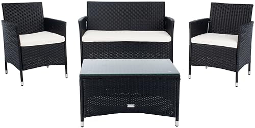 Bandele Black and Beige Outdoor Sofa Set, view 2