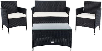 Bandele Black and Beige Outdoor Sofa Set, view 2