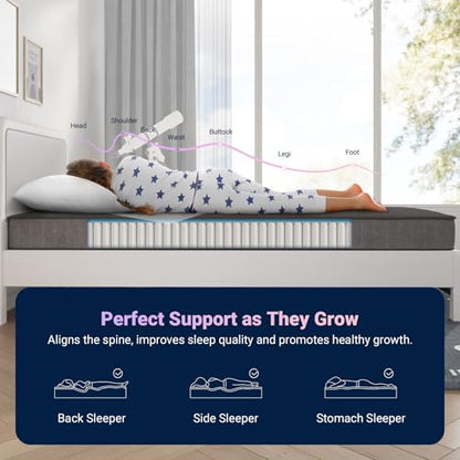 8 Inch Twin Mattress, Medium Firm Hybrid Mattress in a Box, view 4