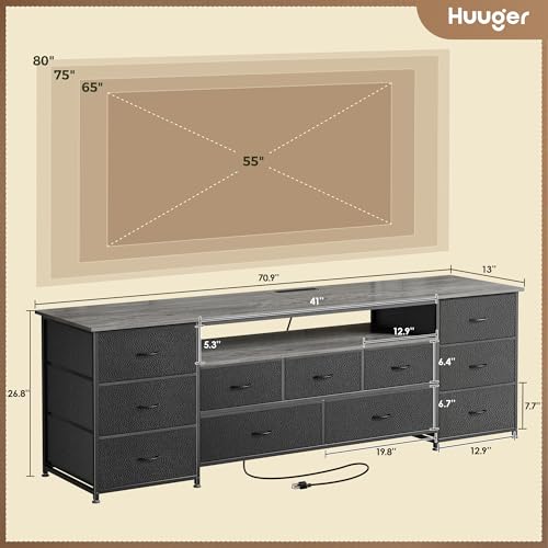 70 Inch TV Stand for 75, 80 Inch TV, view 4