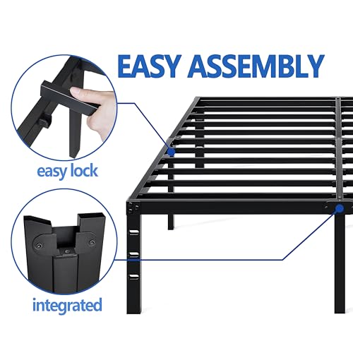 Metal Bed Frame,King Size Bed Frame with Storage Space,18 Inch, view 6