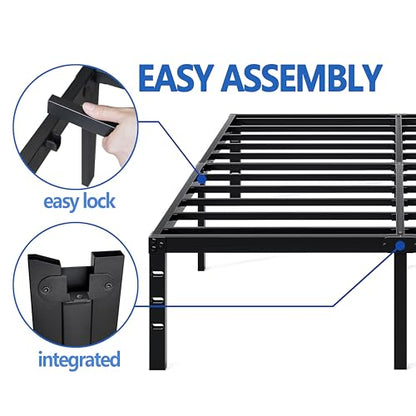 Metal Bed Frame,King Size Bed Frame with Storage Space,18 Inch, view 6