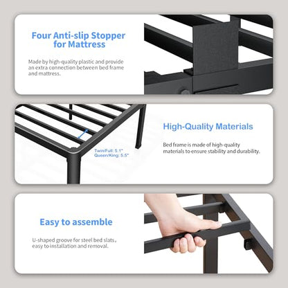 Rounded Corner King Bed Frame with Baffles, view 5