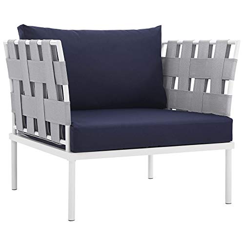 Harmony Outdoor Patio Sectional Sofa Furniture Set | All-Weather Waterproof | Machine Washable Cushions | Tempered Glass Top Tables