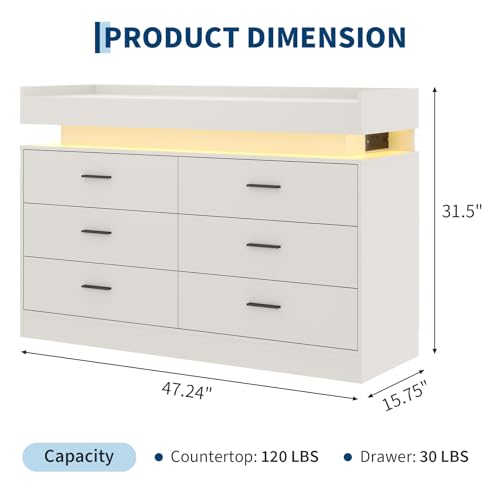 TV Stand Cabinet with LED Lights & Charging Station, view 3