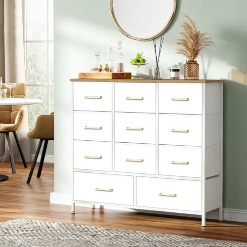 Dresser for Bedroom with 11 Storage Drawers, Tall Chests of Drawers, view 3