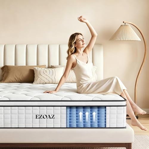 Twin Size Mattress 10 Inch, Medium Firm Hybrid Twin Mattress in a Box, view 8