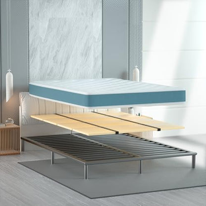 Heavy Duty Bed Panels Foldable Box Spring,Bed Support Slats,Twin Bed Board Under Mattress Support(57'x 80' Queen Size)