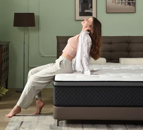 Twin Mattress, 12 Inch Hybrid Twin Mattress in a Box, view 3