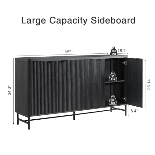 Sideboard Buffet Cabinet with Storage, view 3