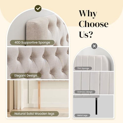 Headboards for King Size Bed in Modern Button Design, view 6
