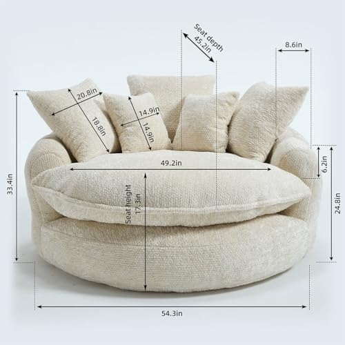 Oversized Round Lounge Chair Indoor, view 3