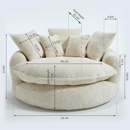 Oversized Round Lounge Chair Indoor, view 3