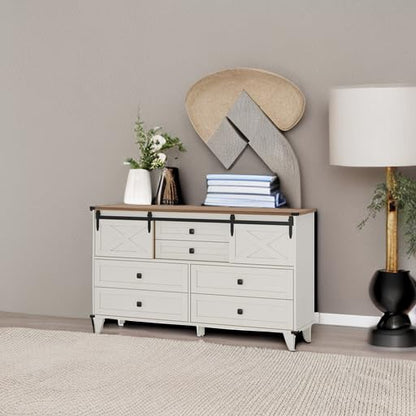 Farmhouse 6 Drawer Dresser for Bedroom, view 6