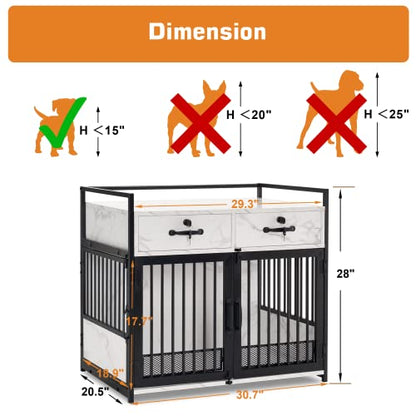 30" Furniture Style Dog Crate, Wooden Pet Crate End Table, view 4
