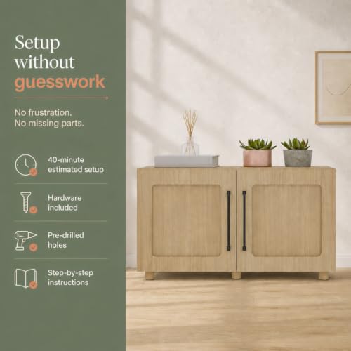 32 Inch Modular Sideboard Storage Cabinet with Soft-Close Doors, view 8