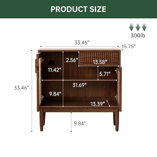 Solid Wood Sideboard Buffet Cabinet, view 3