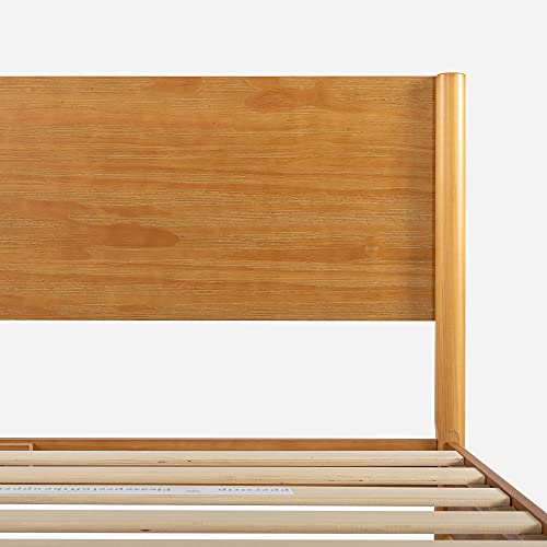 Wooden Mid-Century Platform Bed Full Size, view 6