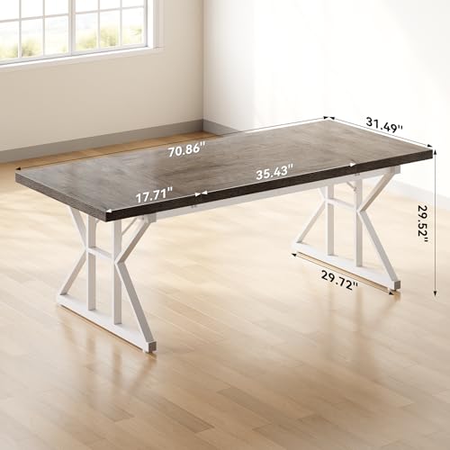 70.8-Inch Large Executive Desk, Modern Computer Office Desk, view 4