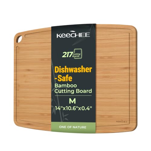 Dishwasher Safe Bamboo Cutting Board, Lightweight & Durable Wood Cutting Board, view 2