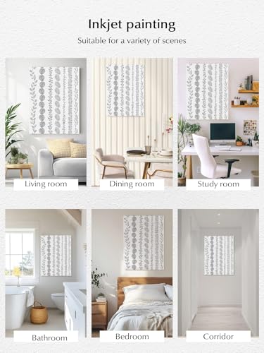 NuYeBiofx Watercolor Gray Monstera Palm Leaf Canvas Wall Art Prints,48"x32" Framed Picture Artwork Summer Leaves Plant Printed Canvas Oil Painting for Living Room Bedroom Office,Ready to Hang