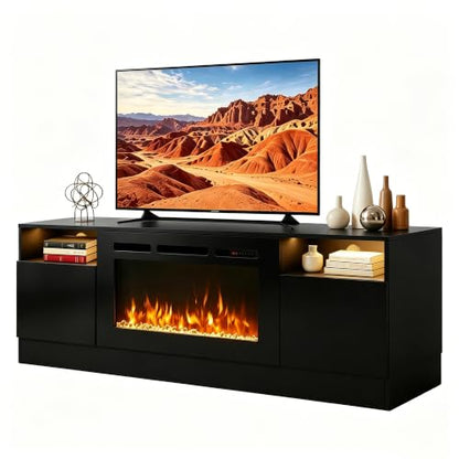 MXV Fireplace TV Stand with 36'' Electric Fireplace Up to 80" TVs, view 8