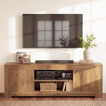 VASAGLE TV Stand with Storage, Farmhouse Entertainment Center for 80'' TV, view 2