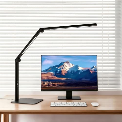 LED Desk Lamp for Home Office with Base, Dimmable Eye Care Architect Desk Light, view 2