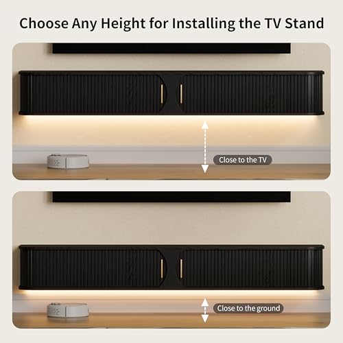 71" Floating TV Stand with Power Outlet for TVs up to 80", view 7