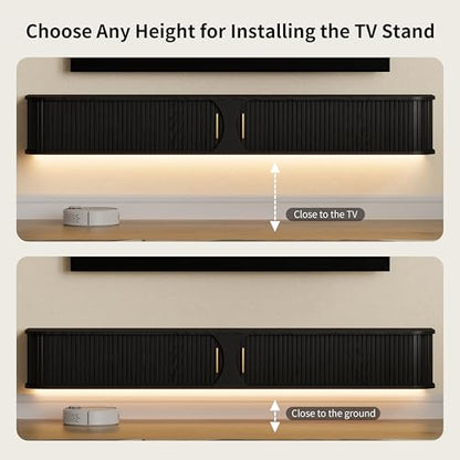 71" Floating TV Stand with Power Outlet for TVs up to 80", view 7