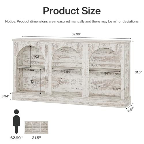 63-Inch Arched Tall TV Stand for 55/60/65 Inch TVs, view 3
