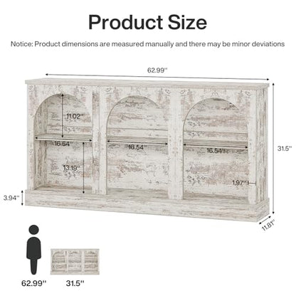 63-Inch Arched Tall TV Stand for 55/60/65 Inch TVs, view 3