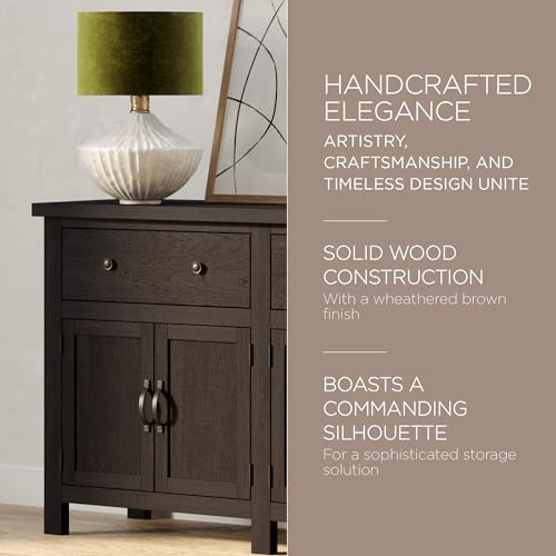 Maven Lane Felix Rustic Large Wooden Sideboard, view 6