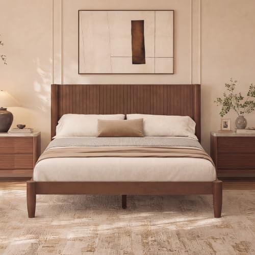 Solid Wood Queen Bed Frame, view 4