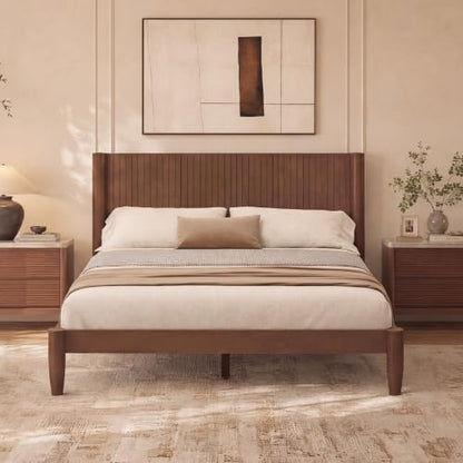 Solid Wood Queen Bed Frame, view 4