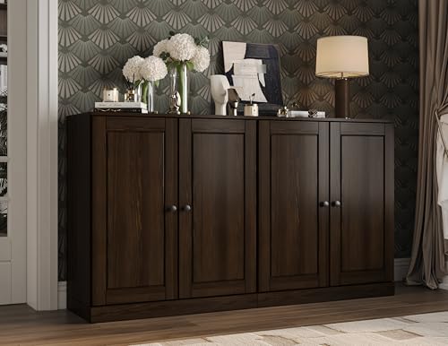 Sideboard Buffet Cabinet, 64" Wide, Espresso, view 2