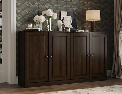 Sideboard Buffet Cabinet, 64" Wide, Espresso, view 2